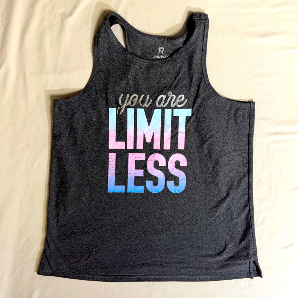 🆕 Limitless Tank Top Girl’s 12-14 Large Summer Basic Cami Lightweight Athletic